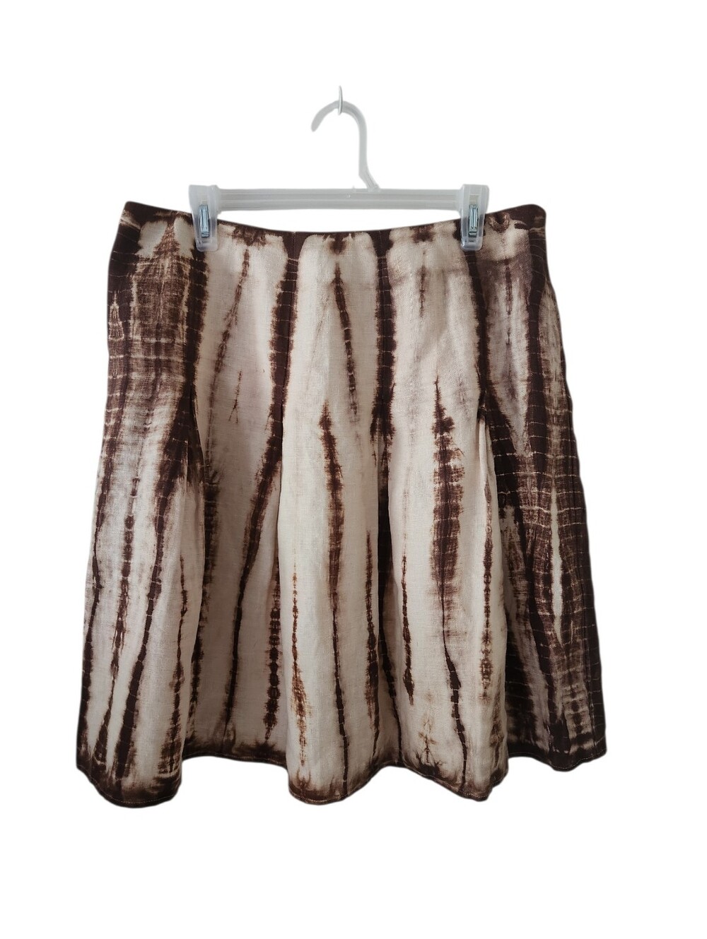 Michael Kors Linen Tie Dye A Line Skirt